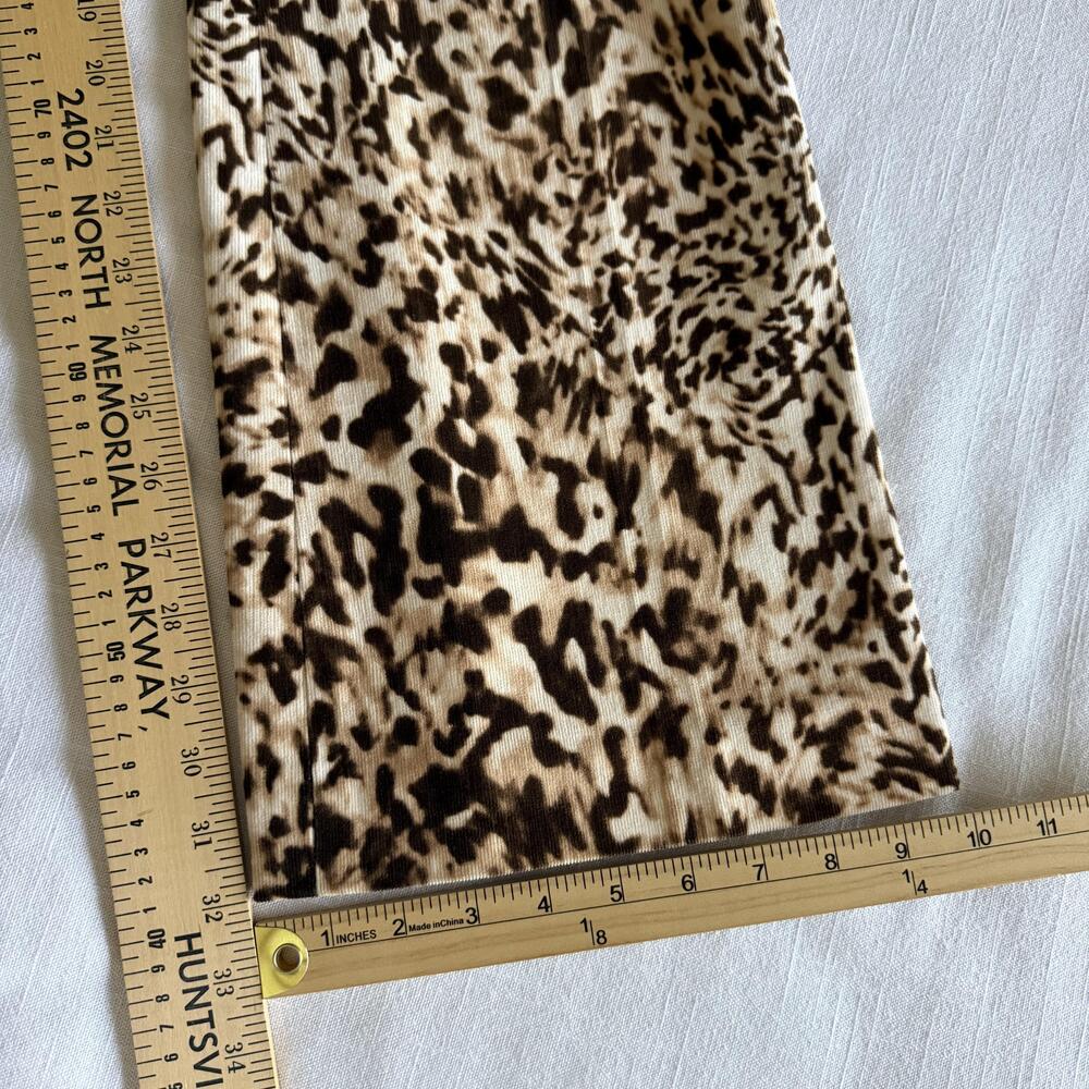 Betty Barclay Pants Womens 38 US 8 Animal Print Corduroy Bootcut Stretch Party - Picture 4 of 14